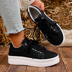 Lace Up Platform Tennis Sport Shoes