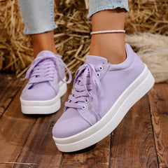 Lace Up Platform Tennis Sport Shoes
